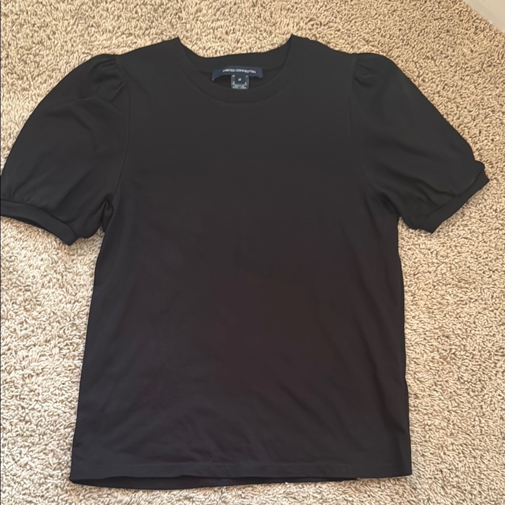 French Connection Black Short Sleeve Tee